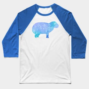 Dreamy pastel watercolor capybara silhouette Baseball T-Shirt